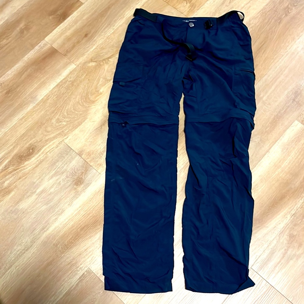 Columbia Convertible Pants Mens 32x32 Cargo Zip Off Legs Omni-Shade blue Hiking